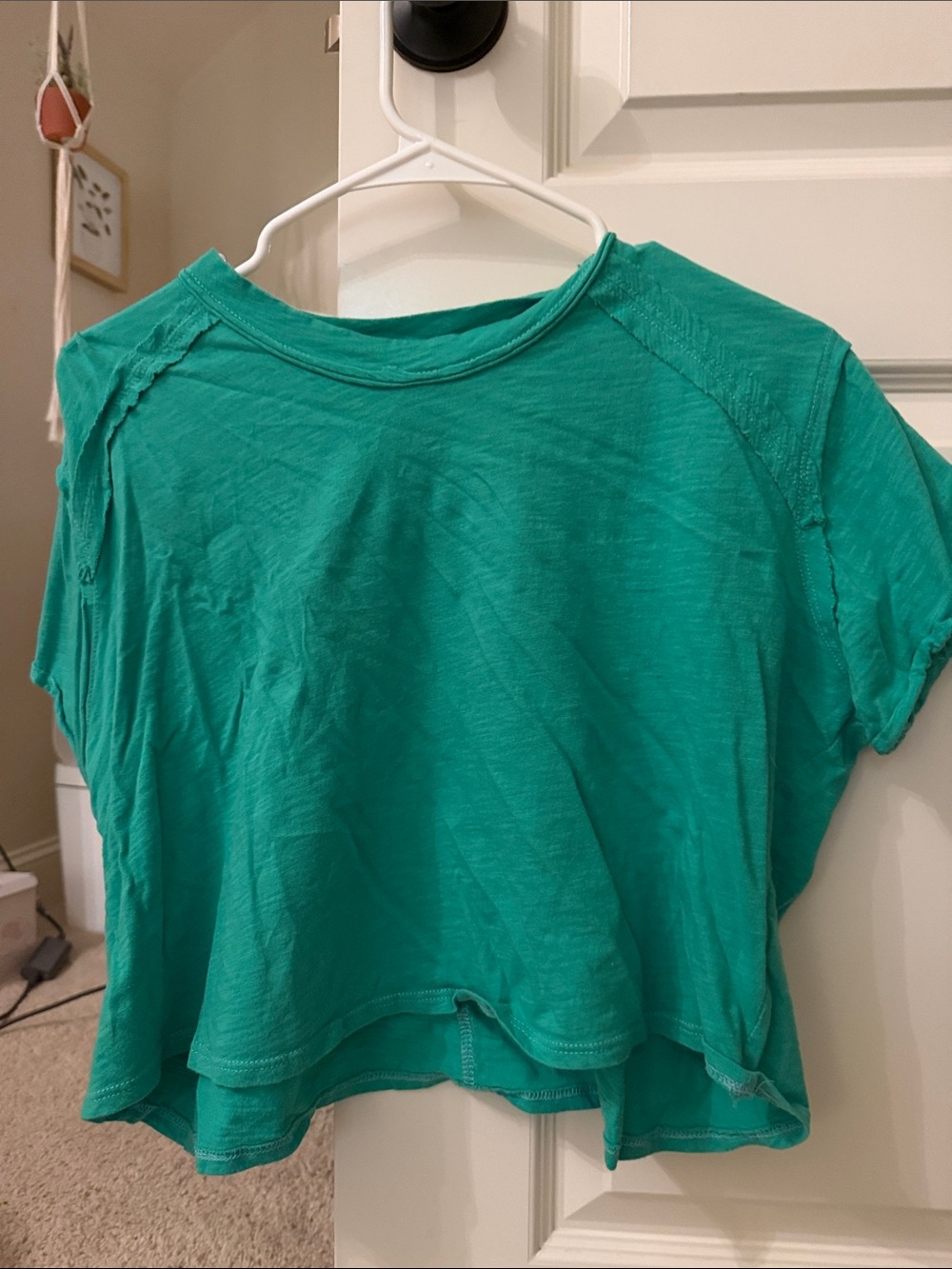 Altar'd State Cropped Tee - Teal Green
